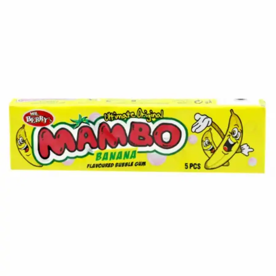 Mambo Banana Bubble Gum 5Pc